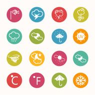 icons weather Circle Series - eps 10