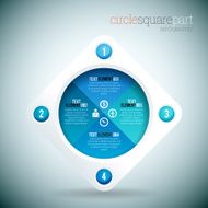 Circle Square Part Infographic