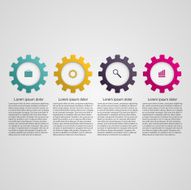 Gears infographic design concept N2