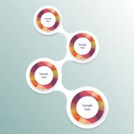 colorful round diagram metaball infographics N24