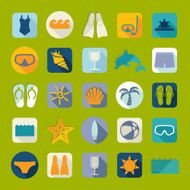 Set of summer tourism icons N522