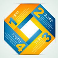 colorful infographic template in origami style