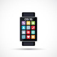 smart watch with icons-modern life concept N2