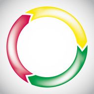 Vector colorful circular arrow chart N2
