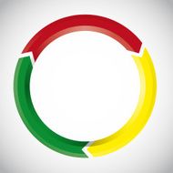 Vector colorful circular arrow chart N3