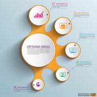 Abstract 3D paper Infographic N75