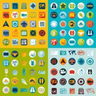 Set of summer tourism icons N523