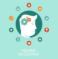 Vector personal development concept in flat style N2