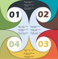 Abstract swirling infographics design