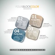 Four Box Color Infographic