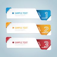 Banners set number modern design vector