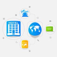 Set of summer tourism icons N530