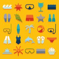 Set of summer tourism icons N532