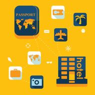 Set of summer tourism icons N533