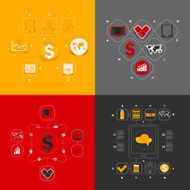 Set of business icons N133