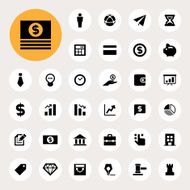 business and finance icon set N374