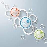 Infographic White Rings Three Colorful Cricles