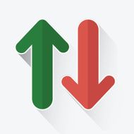 Arrow design on white background vector