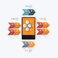 Mobile Infographic design on white background vector N2