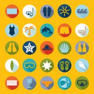 Set of summer tourism icons N534