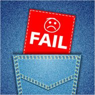 Fail tag Blue back jeans pocket realistic denim texture