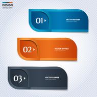 Set of colorful banners bookmarks Modern design template