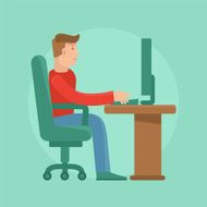 Vector character in flat style