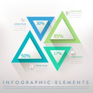 colorful modern paper triangle abstract infographic N3