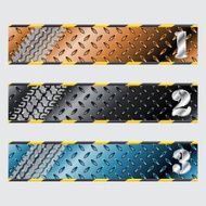 Industrial plate label design set