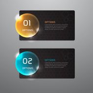 Modern black infographics banner N8