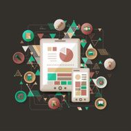 Infographic Elements - Smartphone &amp; Tablet N3