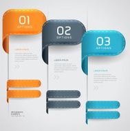Modern business step origami style options banner N87