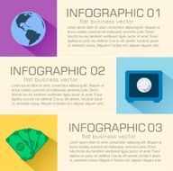 Business flat infographic template banners with text fields N3