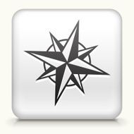 Square Button with Compass interface icon