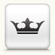 White Square and Crown button