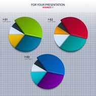 Vector set of colorful pie charts - for your presentation