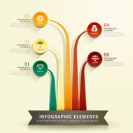 vector abstract bar chart infographic elements