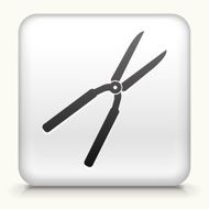 Square Button with Shears interface icon