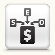 Square Button with Search Engine Optimization &amp; Money