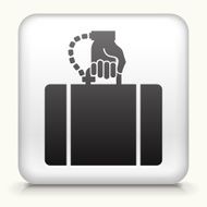 Square Button with Briefcase &amp; Handcuffs interface icon