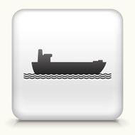 Square Button with Freight Ship interface icon