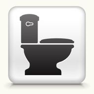 Square Button with Toilet interface icon