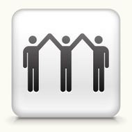 Square icon of black figures on a white background holding hands