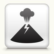 Square Button with Volcano interface icon
