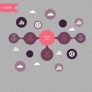 colorful round diagram metaball infographics N25