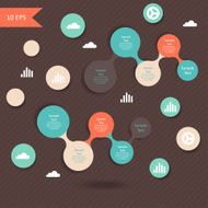 colorful round diagram metaball infographics N26