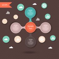 colorful round diagram metaball infographics N28