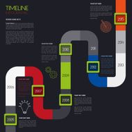 Vector timeline infographic Modern simple design N5