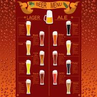 Beer menu set creating your own infographics N5