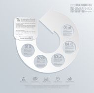 abstract 3d paper infographics N86
